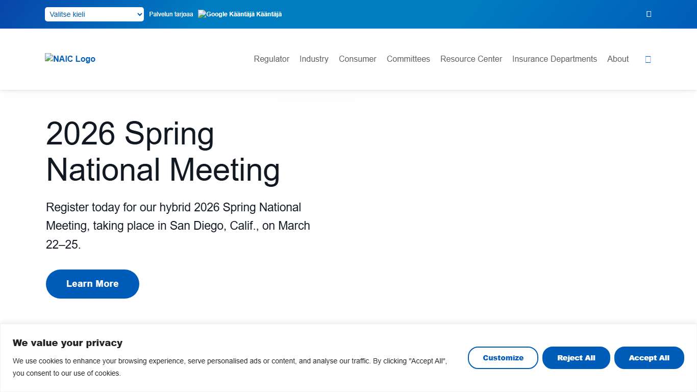 NAIC - Supporting Insurance, Regulators, & Public Interest